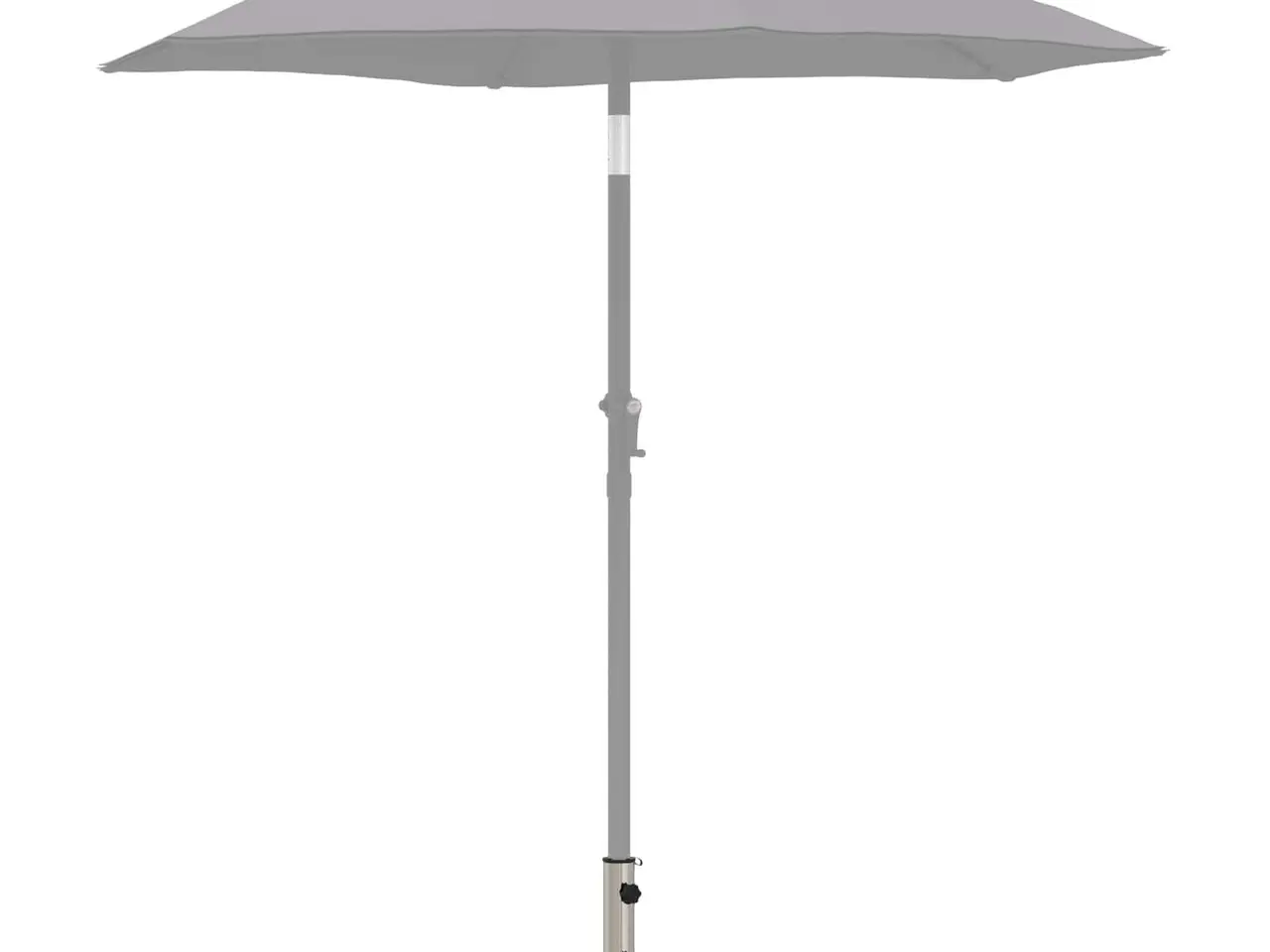 Billede 3 - Parasolfodrør i rustfrit stål 30 cm til parasolstang 40-50 mm