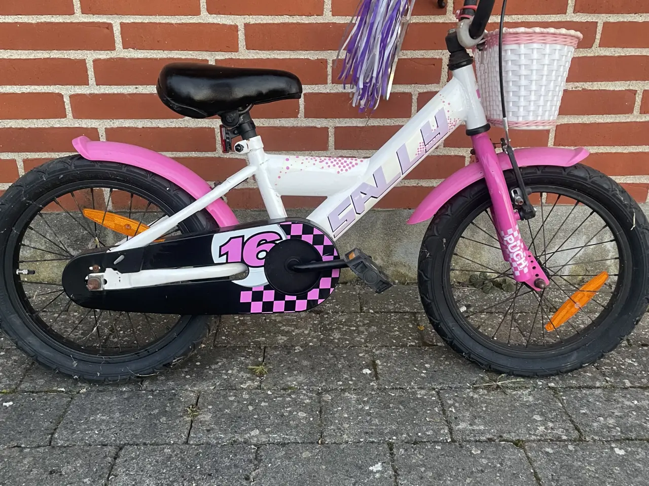 Billede 1 - Hvid og pink puch børne cykel 16”