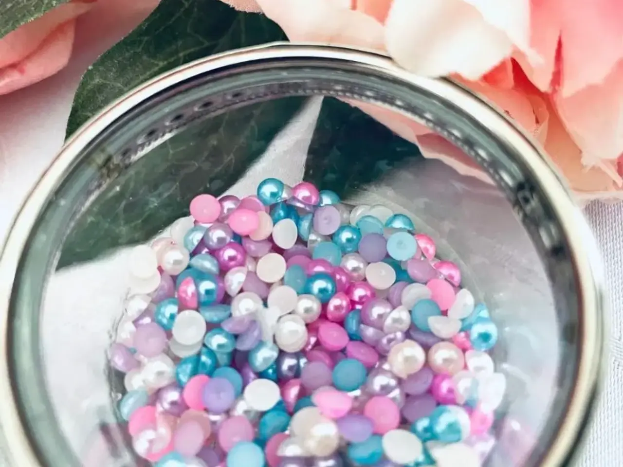 Billede 2 - Halvperler til dekoration og hobby