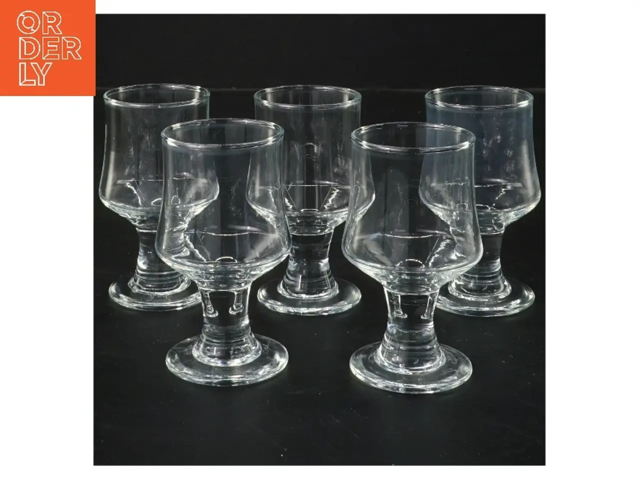 Billede 1 - 5 Hamlet Holmegaard glas (str. 5 stk Ø 5 cm længde 9 cm)