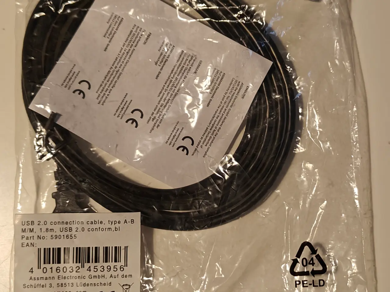 Billede 1 - 1,8m. USB-A to USB-B usb 2.0