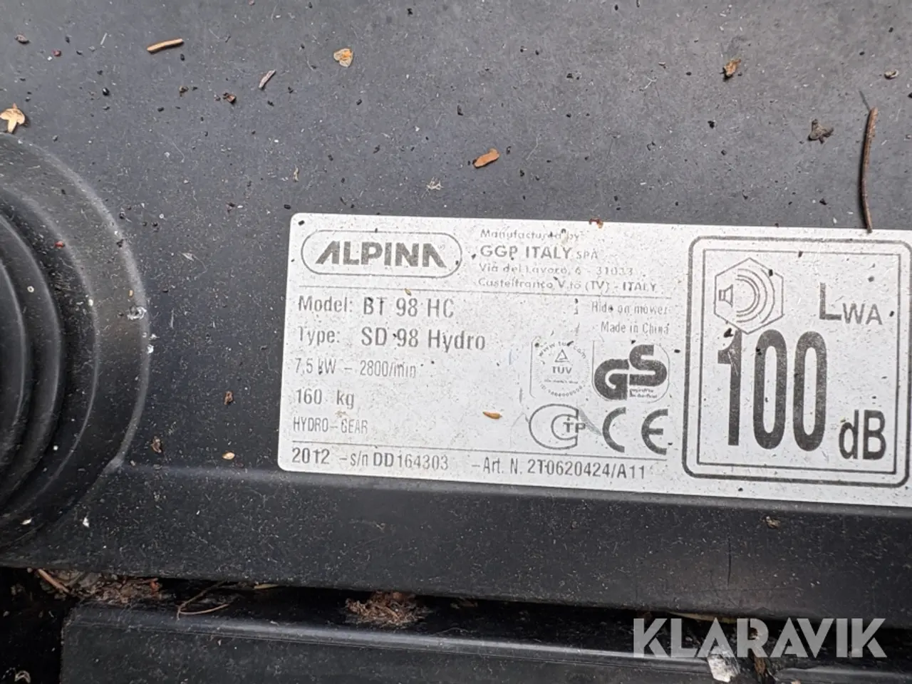 Billede 5 - Havetraktor Alpina BT98HC