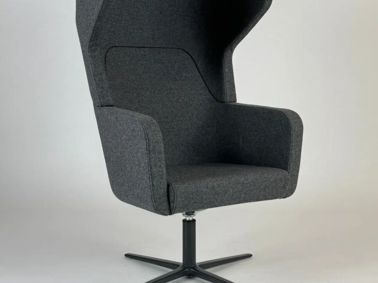 Billede 1 - Four Design Harc Tub High Back Loungestol – Mørkegrå med Antracit Stel