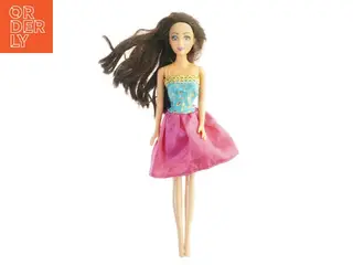 Dukke med stribet top og pink nederdel fra Barbie (str. 30 cm)