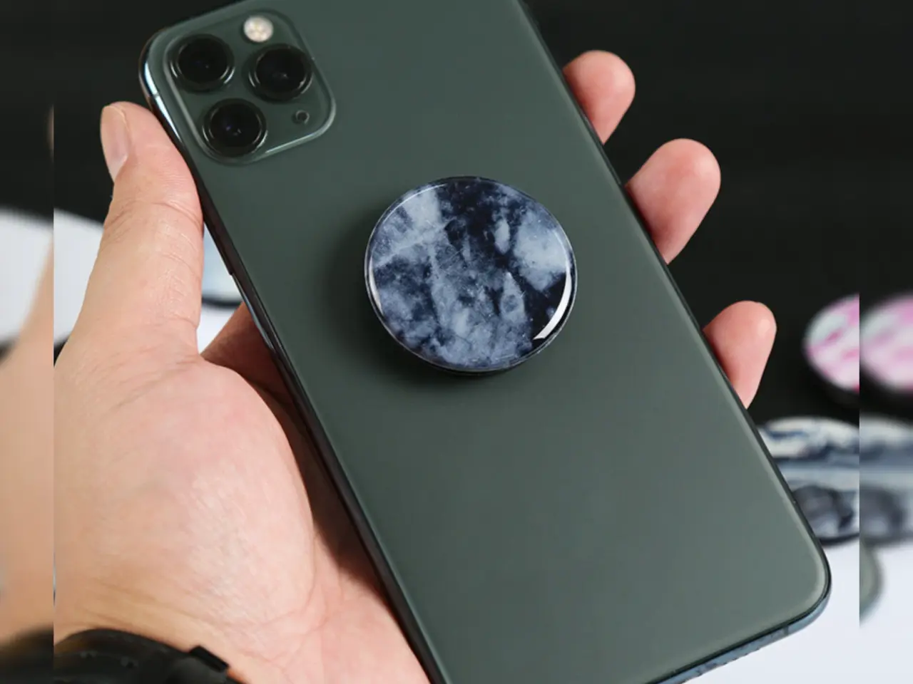 Billede 1 - Marmor Popsocket – Mobilholder til iPhone & Androi
