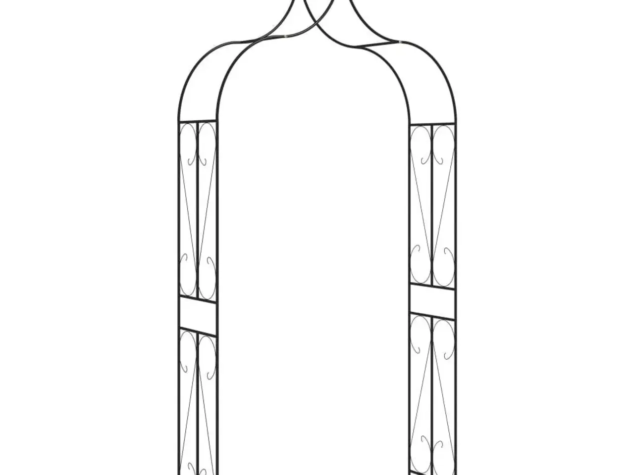 Billede 1 - Havebue 142x37x275 cm jern mørkegrøn