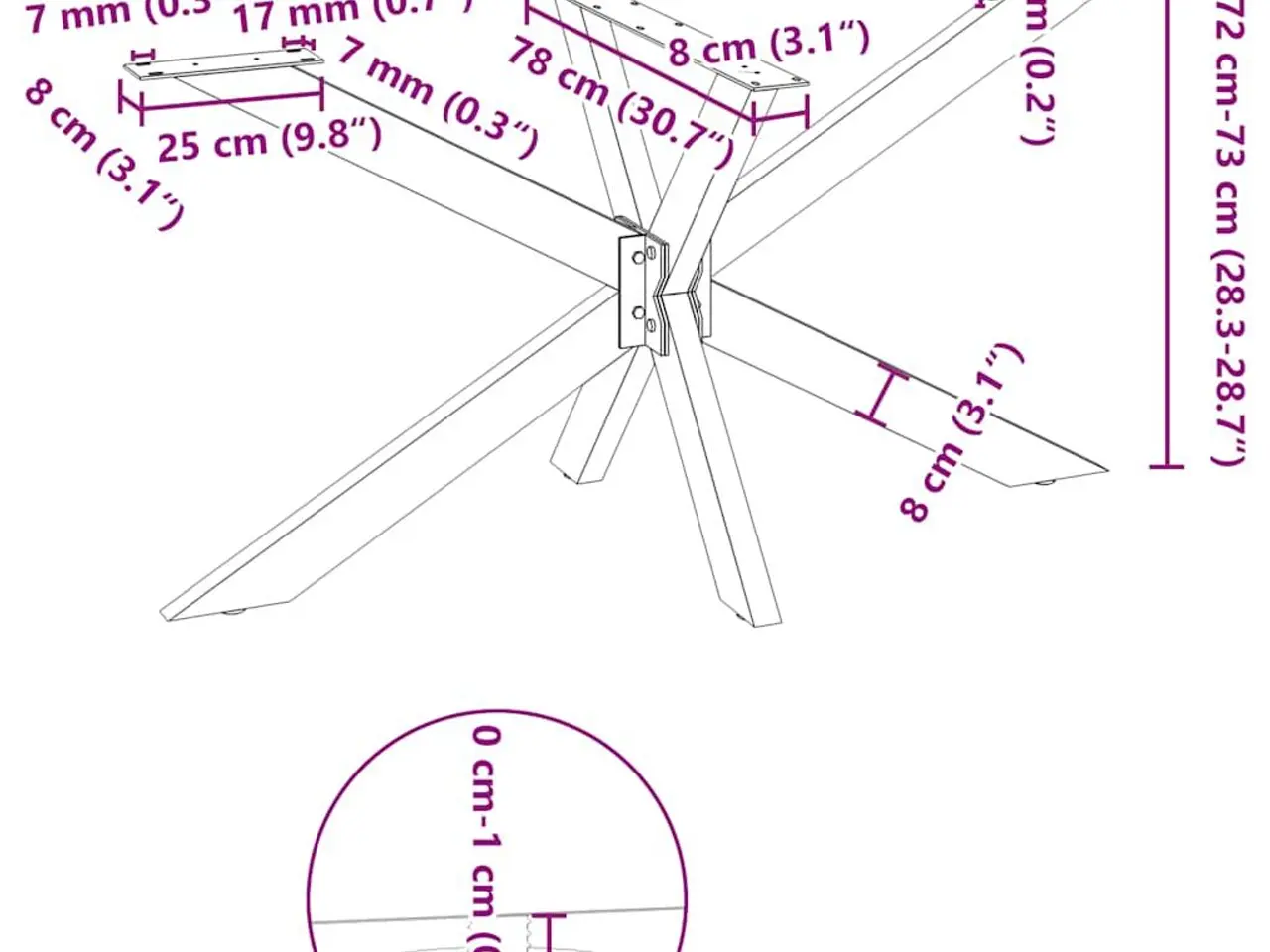 Billede 8 - Spisebordben edderkopformet sort 150x78x(72-73) cm stål