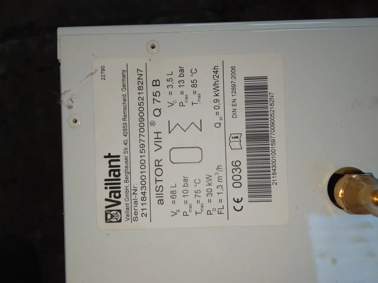 Billede 2 - Gaskedel Vaillant med varmtvandsbeholder 