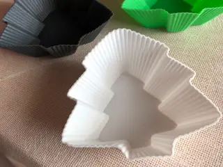 3 siliconeforme som juletræ