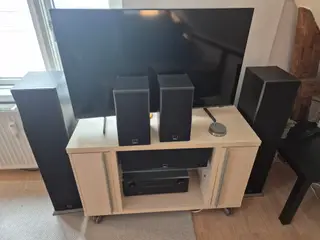 Surround anlæg Denon reciever og Dali højtalere