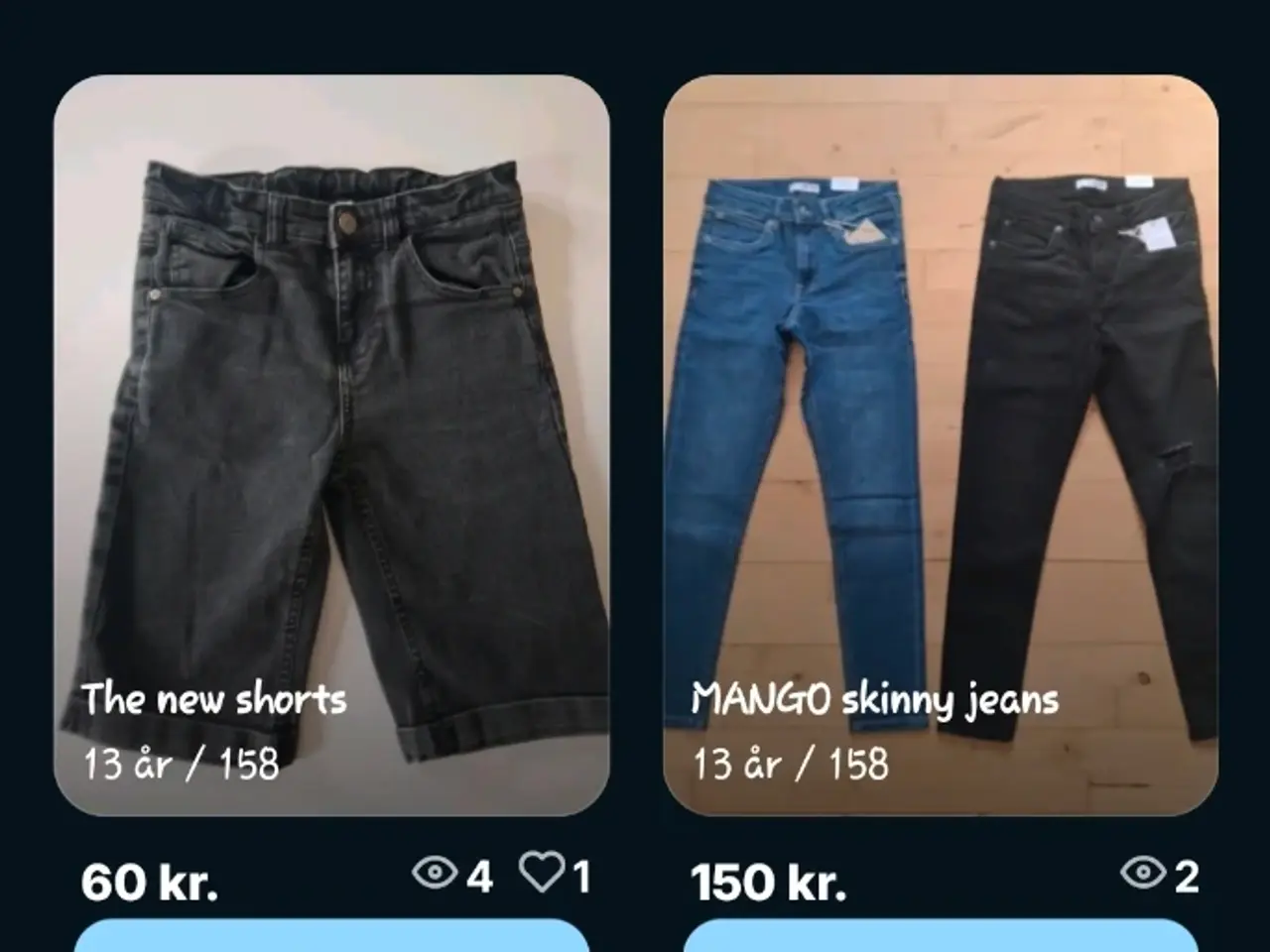 Billede 10 - 158, 4x Jeans str. 158/xs