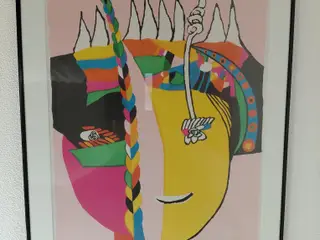 Indrammet plakat m personlig hilsen fra Jørn Nash