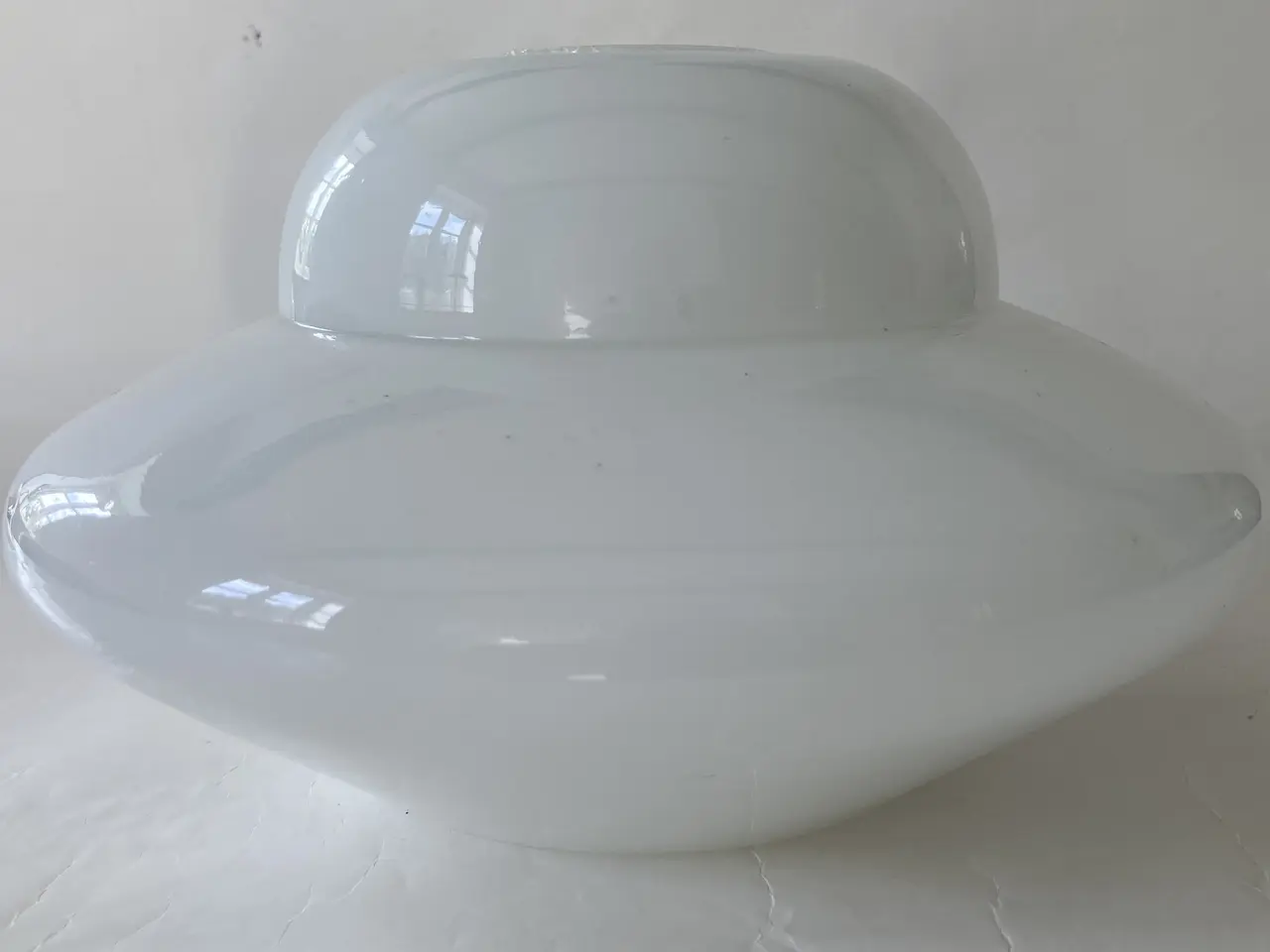 Billede 1 - Hvid Lampe Glasskærm