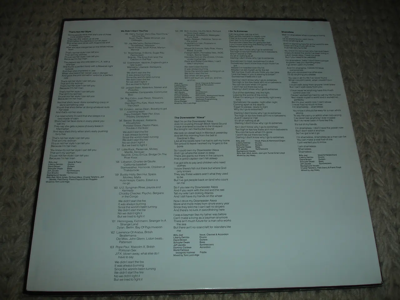 Billede 4 - Billy Joel – Storm Front (We Didn't Start The Fire