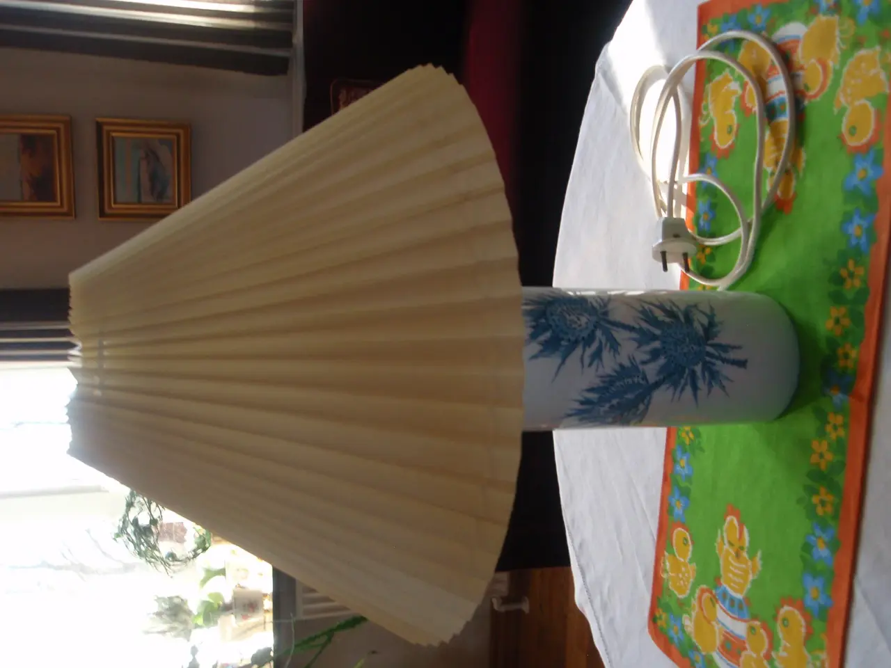 Billede 1 - Bordlampe (Tidsel lampe)