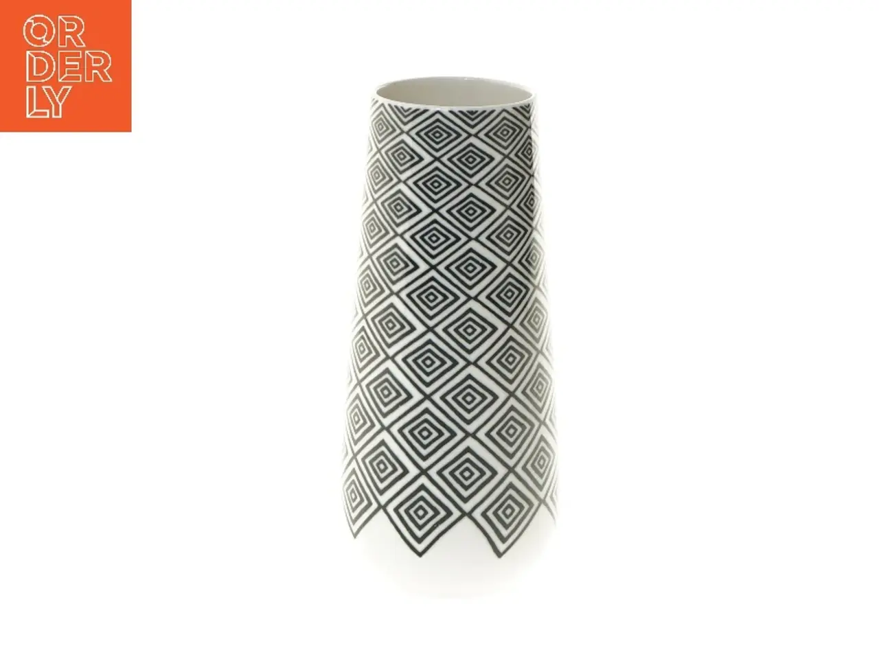 Billede 2 - Dekorativ vase med mønster (str. Ø 6x19 cm)