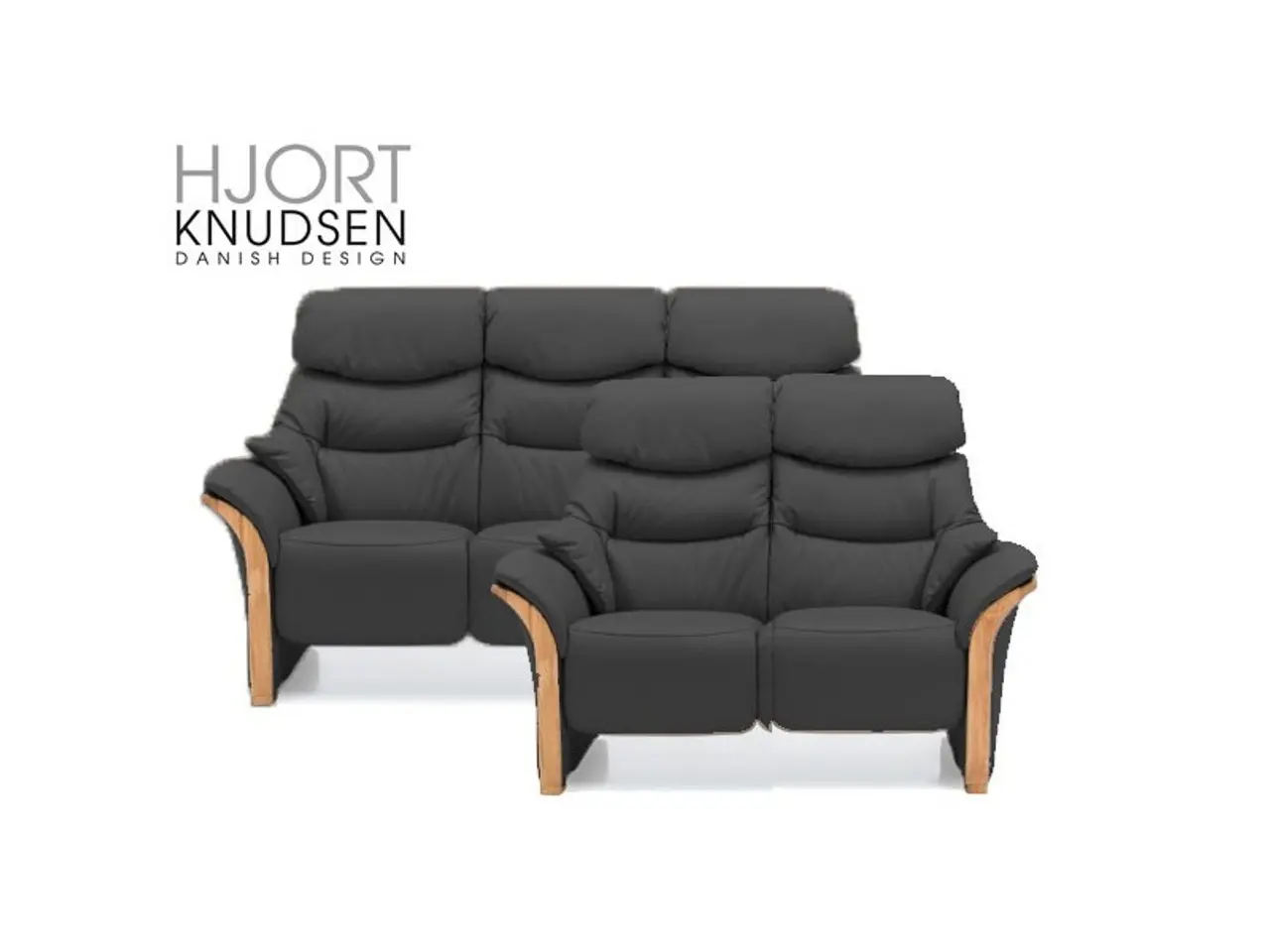 Billede 1 - Hjort Knudsen Hammel 2+3 pers sofasæt Sort