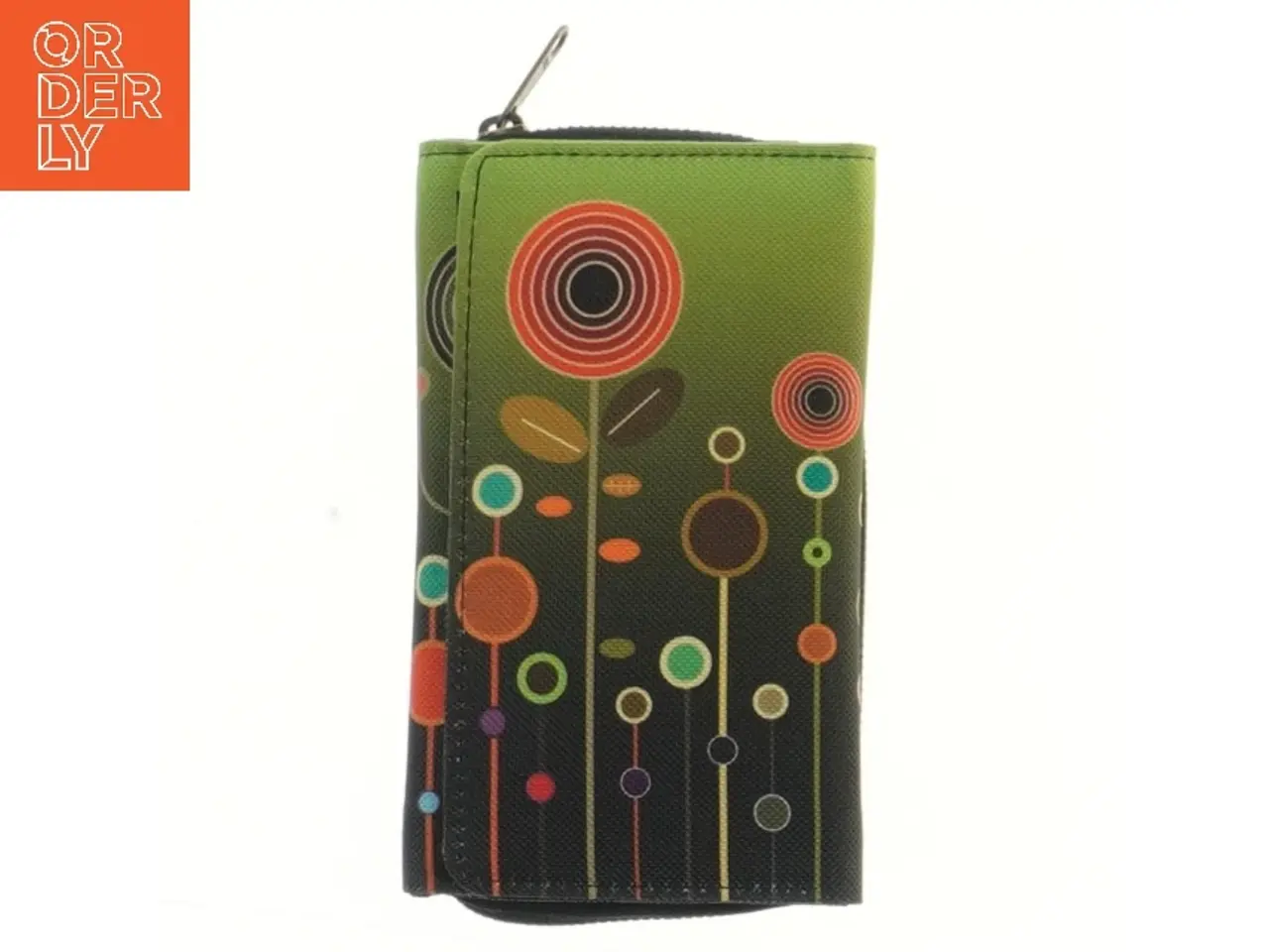 Billede 1 - Farverig pung med blomsterdesign (str. 15x9 cm)