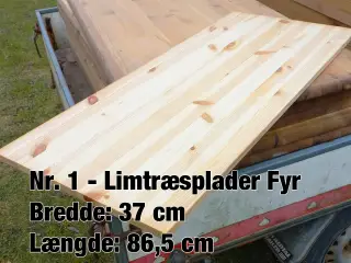 Limtræsplade fyr 37x86 cm billig