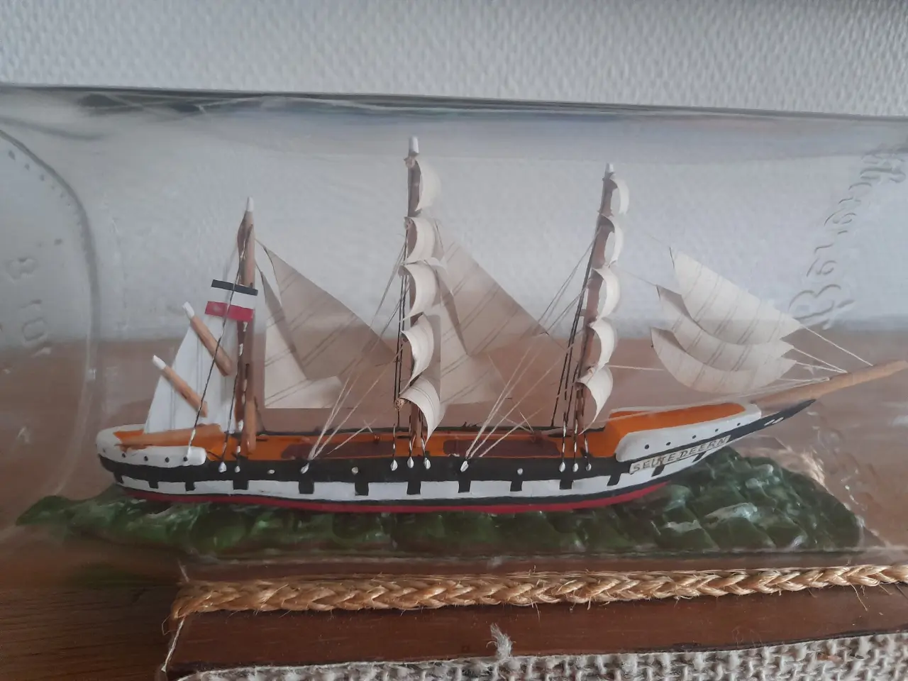 Billede 7 - Flaskeskib 29 cm.