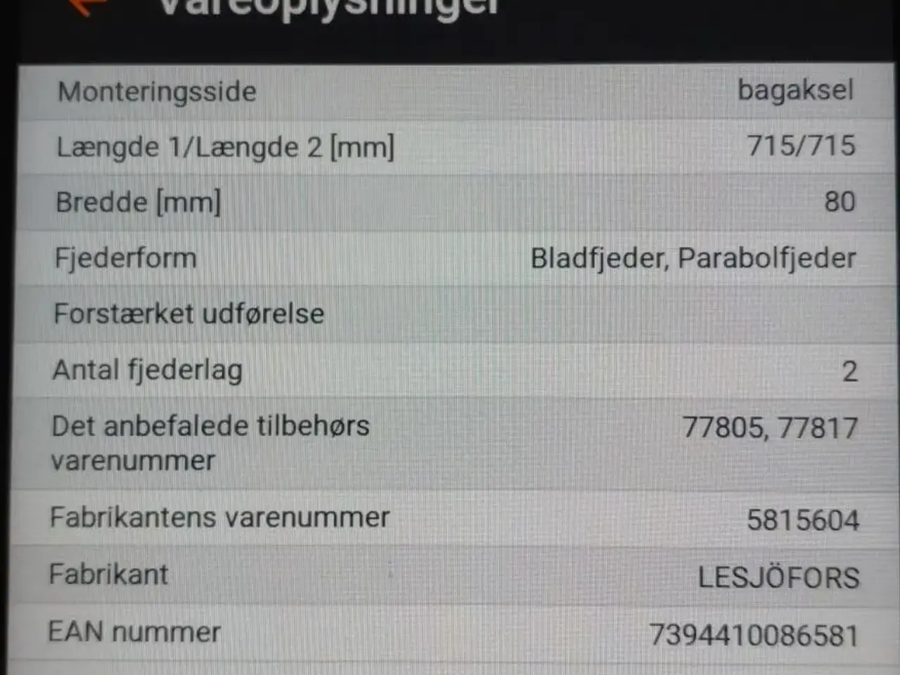 Billede 2 - Fiat Ducato bagfjedre (HD) sælges