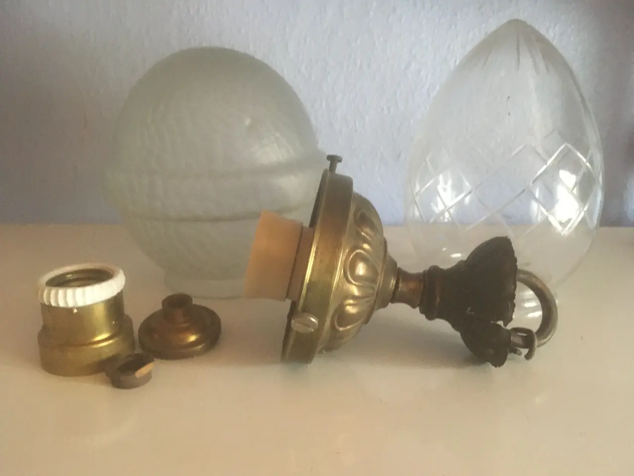 Billede 1 - Lampe glas - gamle