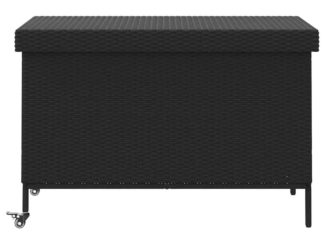 Billede 4 - Opbevaringsboks med hjul 110x55x73 cm polyrattan sort