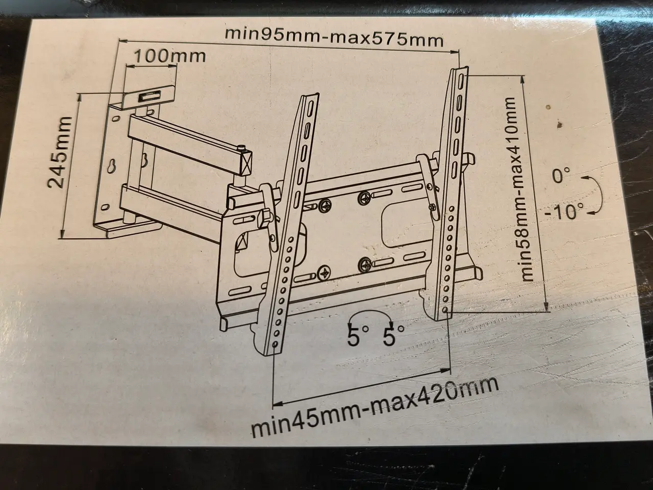 Billede 1 - Ophæng til tv.