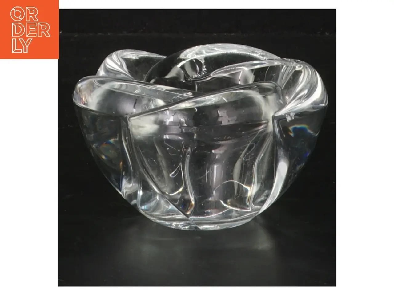 Billede 1 - Glas lysestage (str. Ø 10,5 cm)fra royal copenhagen