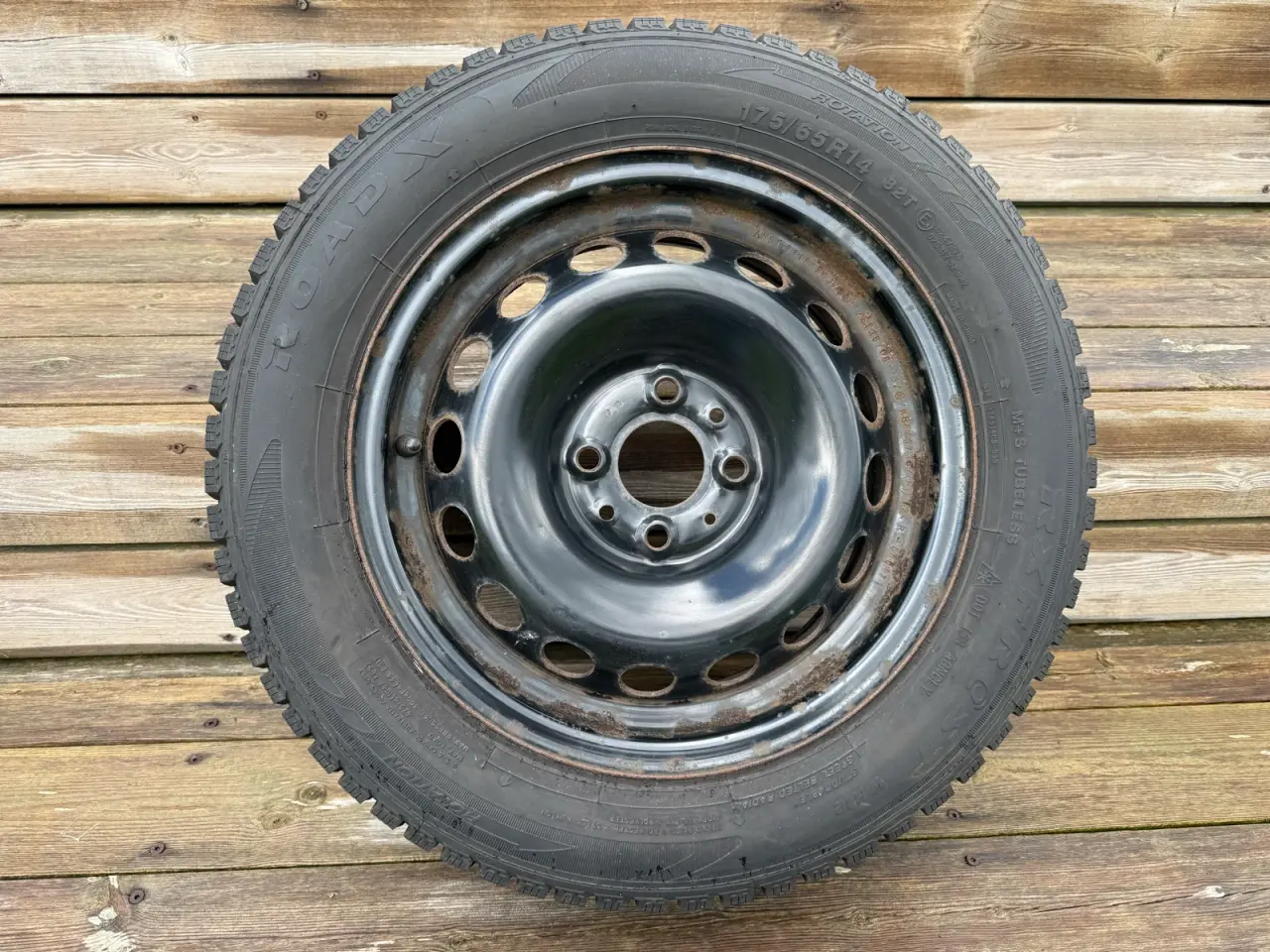 Billede 2 - Vinterdæk på 14” stålfælge - 4 stk. 175/65x14