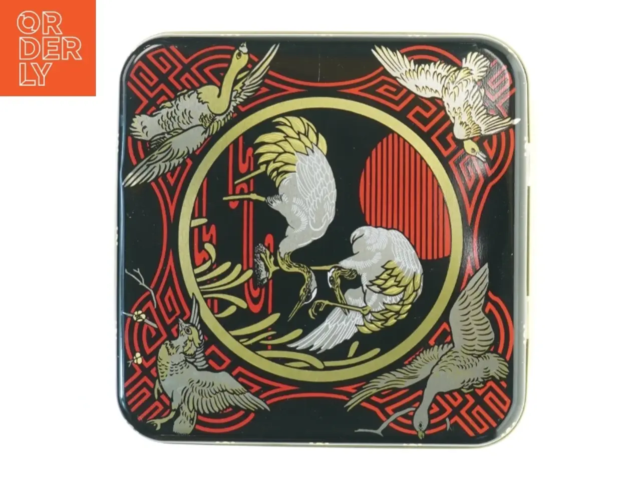 Billede 5 - Asiatisk inspireret metaldåse (str. H. 25,5 cm. 16,5 x 16,5 cm)