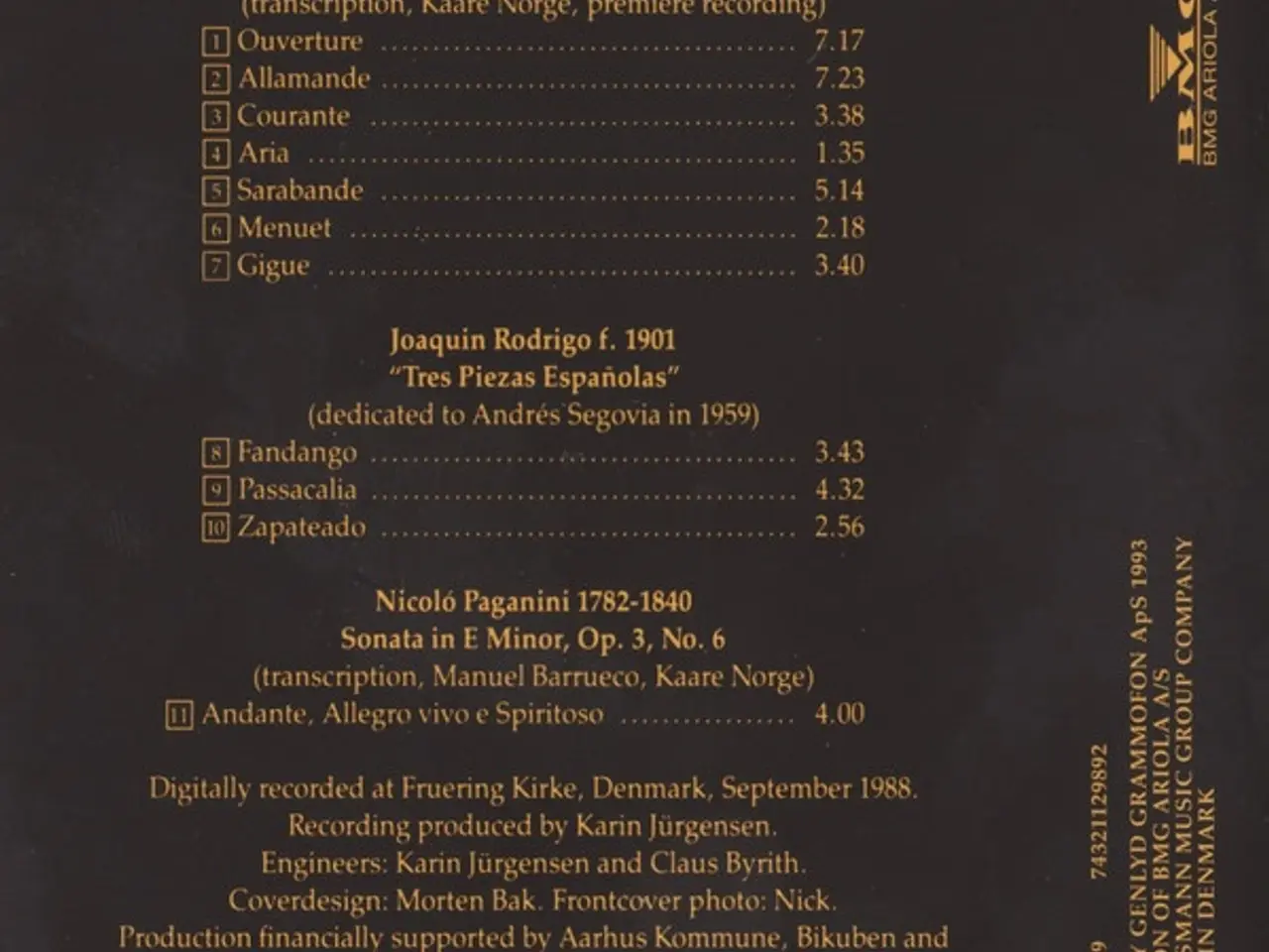 Billede 5 - Kaare Norge, Bach*… – Bach, Rodrigo, Paganini – CD