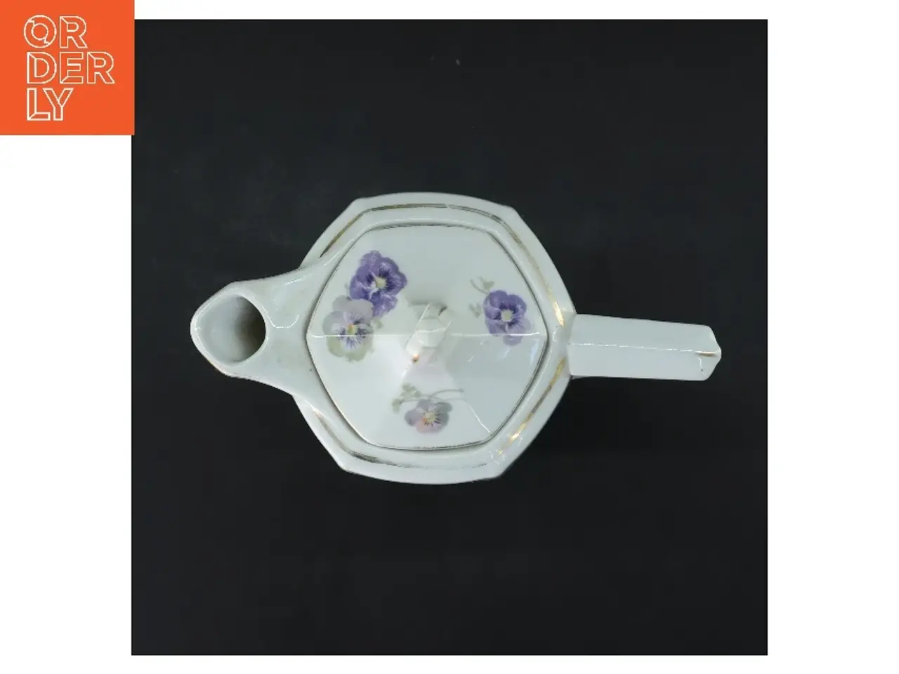 Billede 5 - Porcelæns kaffekande med blomster (str. 20,5 cm)