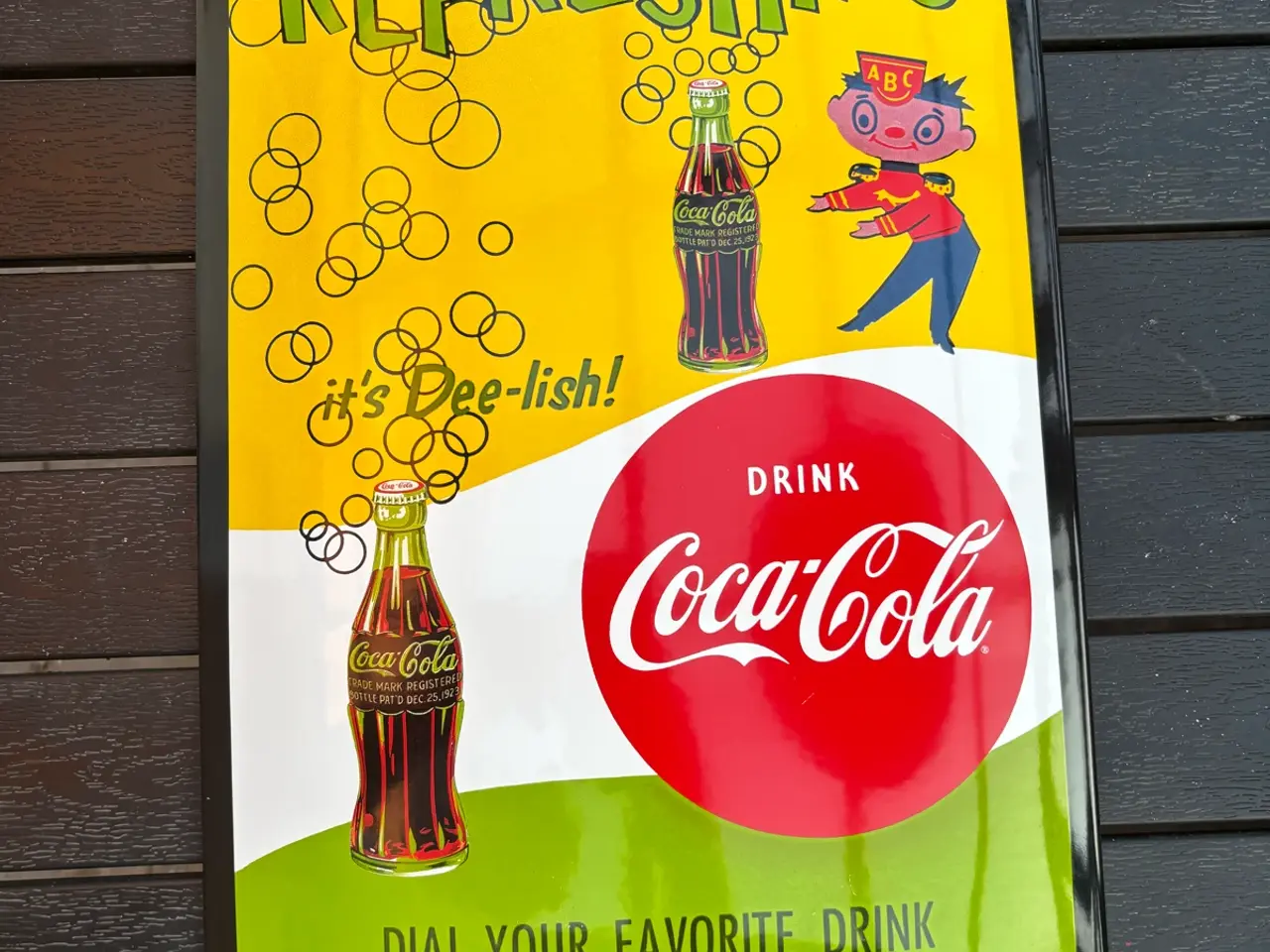 Billede 1 - Fedt Coca Cola original emalje skilt 