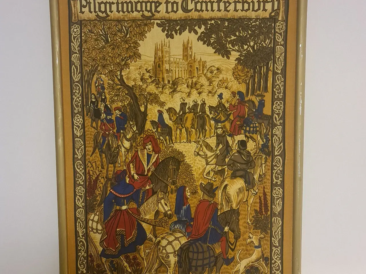 Billede 1 - Vintage billedtryk på stof – Pilgrimage to Canterb