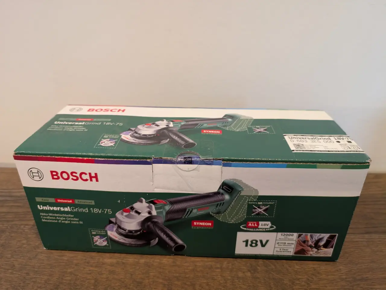 Billede 1 - Bosch UniversalGrind 18V-75 Vinkelsliber - Helt ny