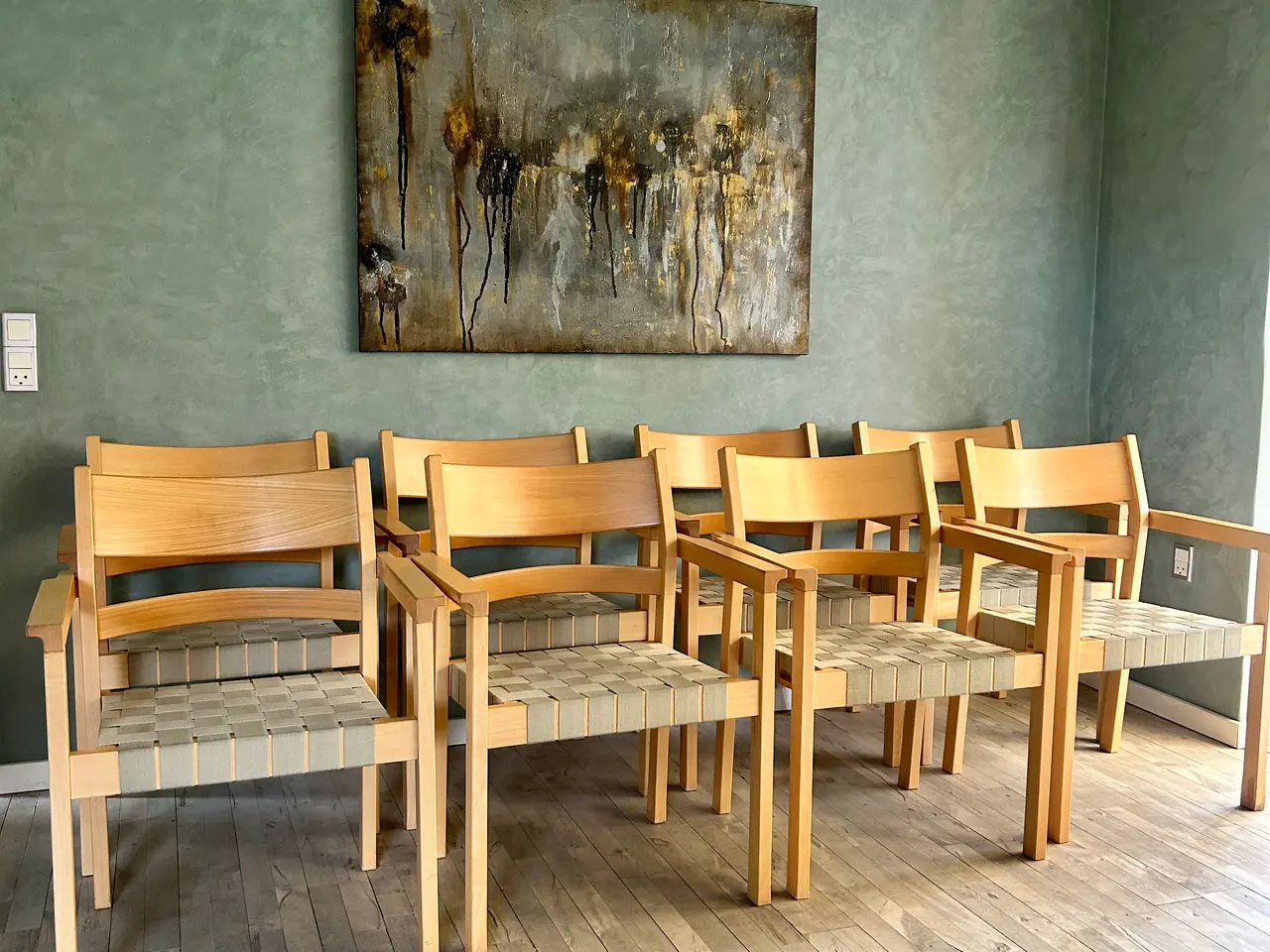 Billede 1 - Hans J. Wegner 8 spisestole i bøg model 882