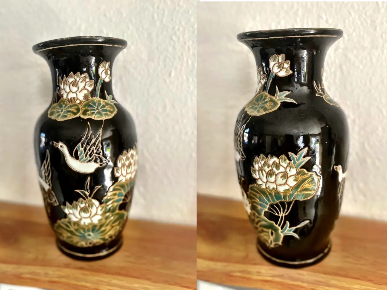 Billede 1 - * UNIK og meget sjælden vase; Vase med sort glasur