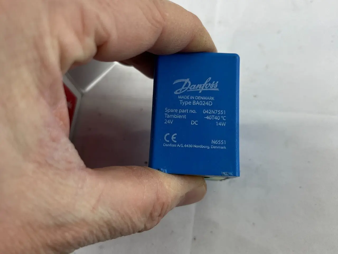 Billede 7 - Danfoss 042N7551 Solenoid Coil 24V DC 14W BA024D