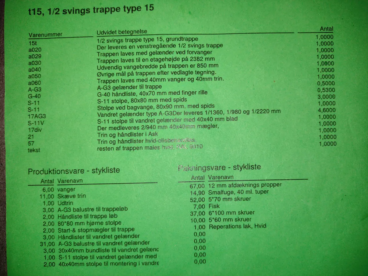 Billede 10 - Halvsvings trappe, ask