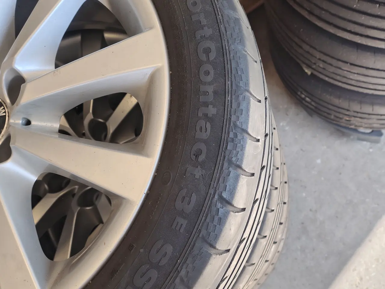 Billede 6 - Fire alufælge med dæk CONTINENTAL 245/45 R 18