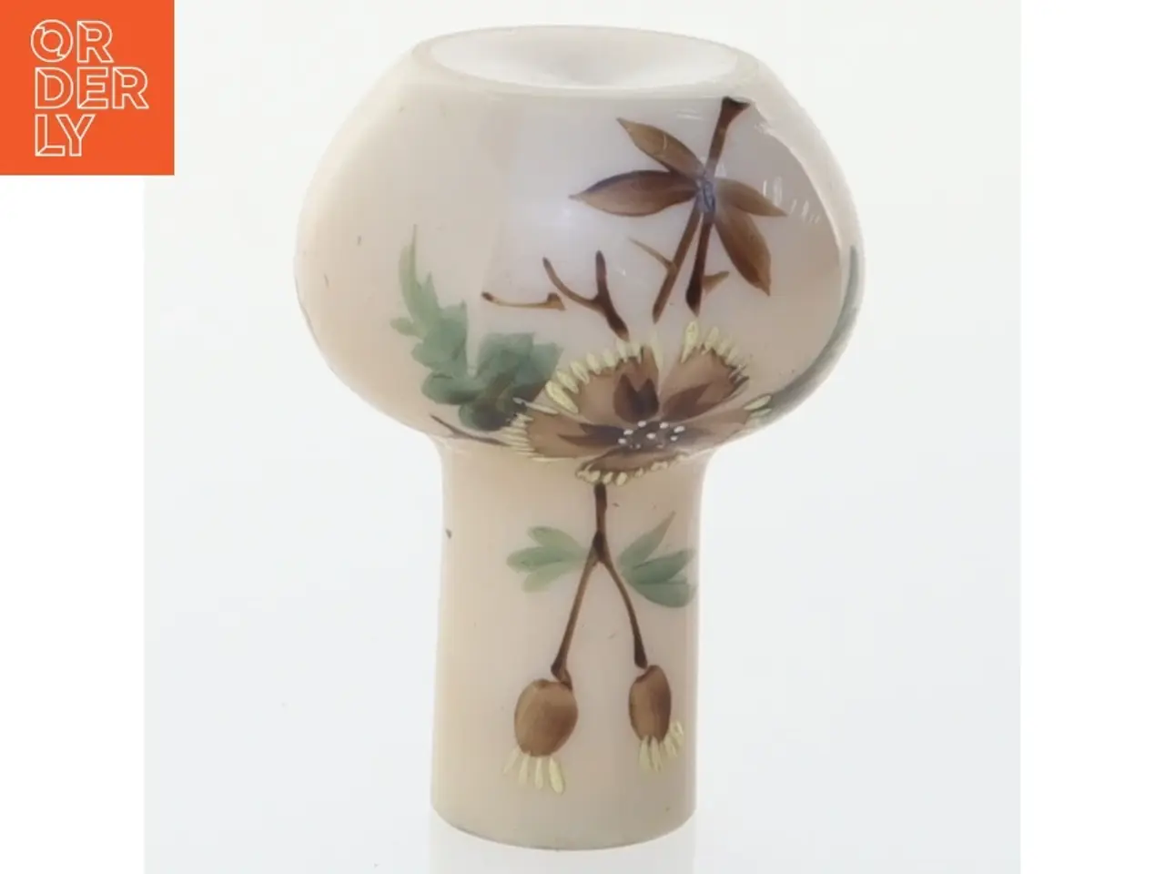 Billede 2 - Håndmalet Mundblæst Glas Vase (str. 7 x 5 cm)