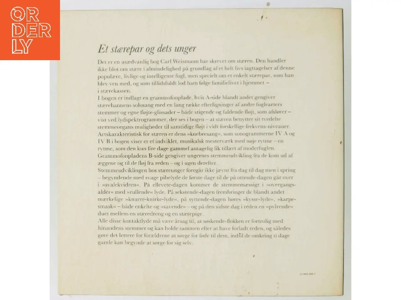 Billede 3 - Stæren – Fuglen der er anderledes af Carl Weismann (Bog)