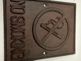 Vintage støbejernsskilt 'No Smoking'
