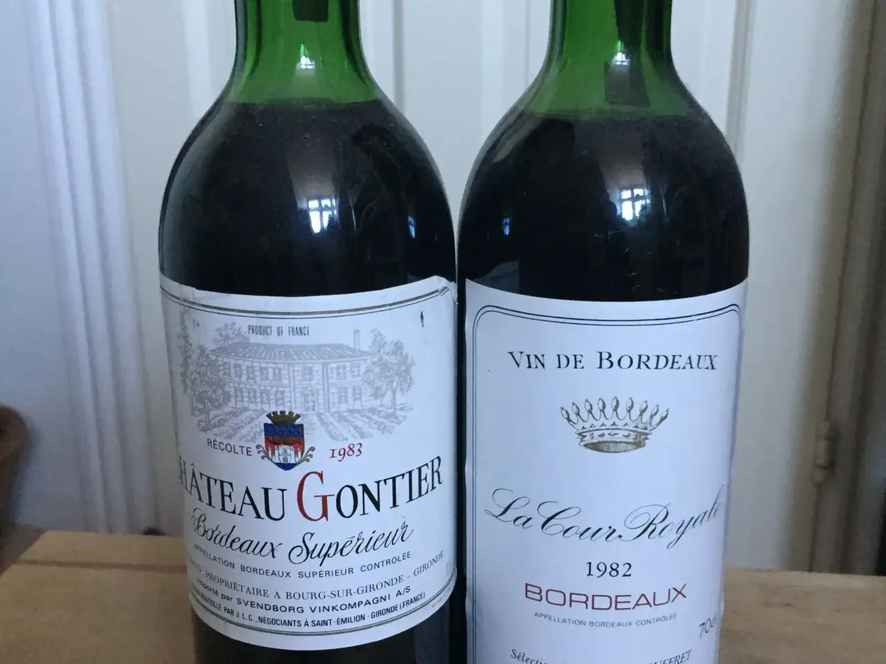 Billede 1 - 2 flasker Bordeaux rødvin årgang 1982 og 1983