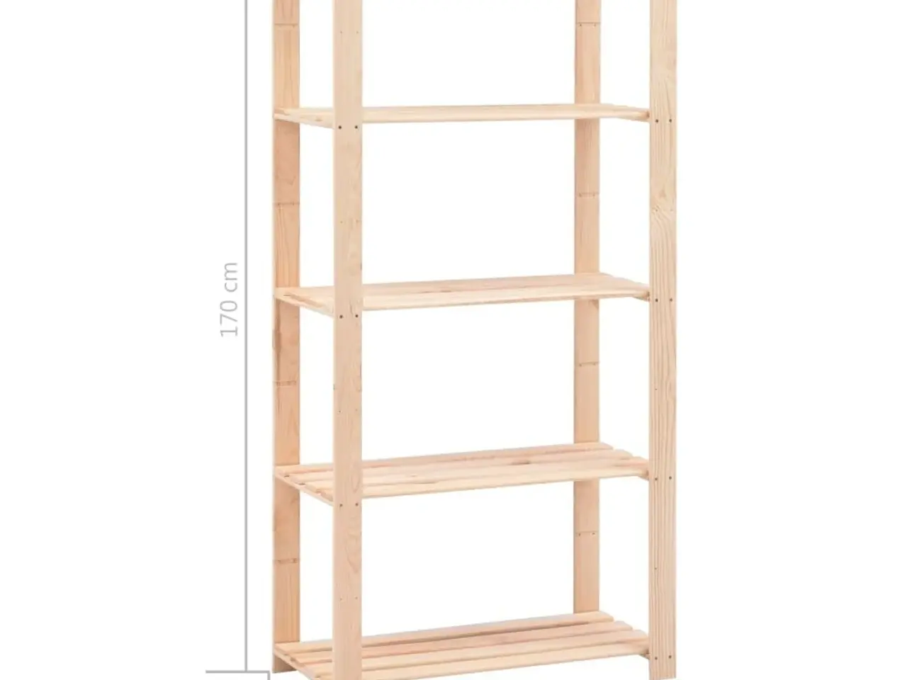 Billede 7 - Reol i 5 niveauer 80 x 38 x 170 cm massivt fyrretræ 250 kg