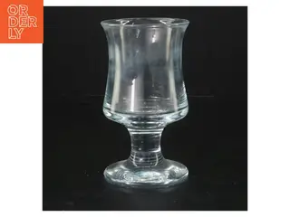 Glas vase på fod (str. 14 cm)