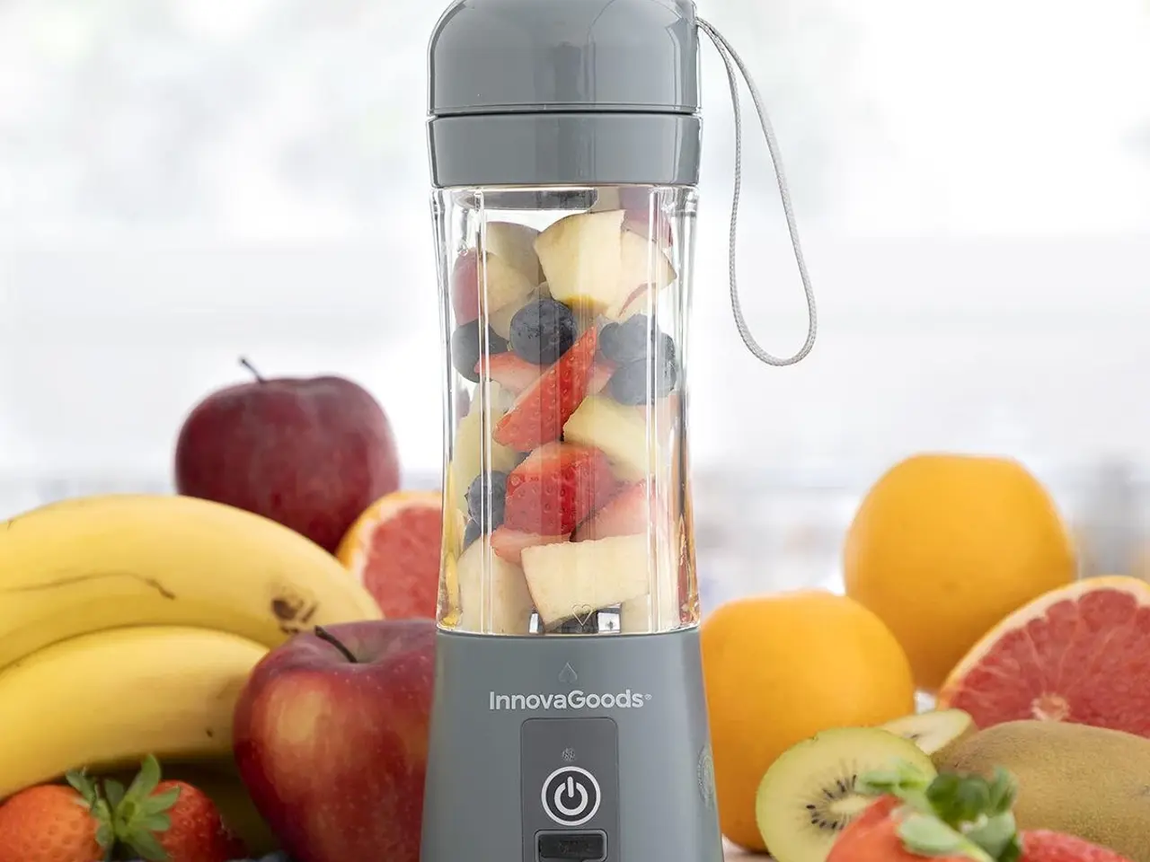 Billede 1 - Shakuit bærbar genopladelig glasblender 380 ml - grå