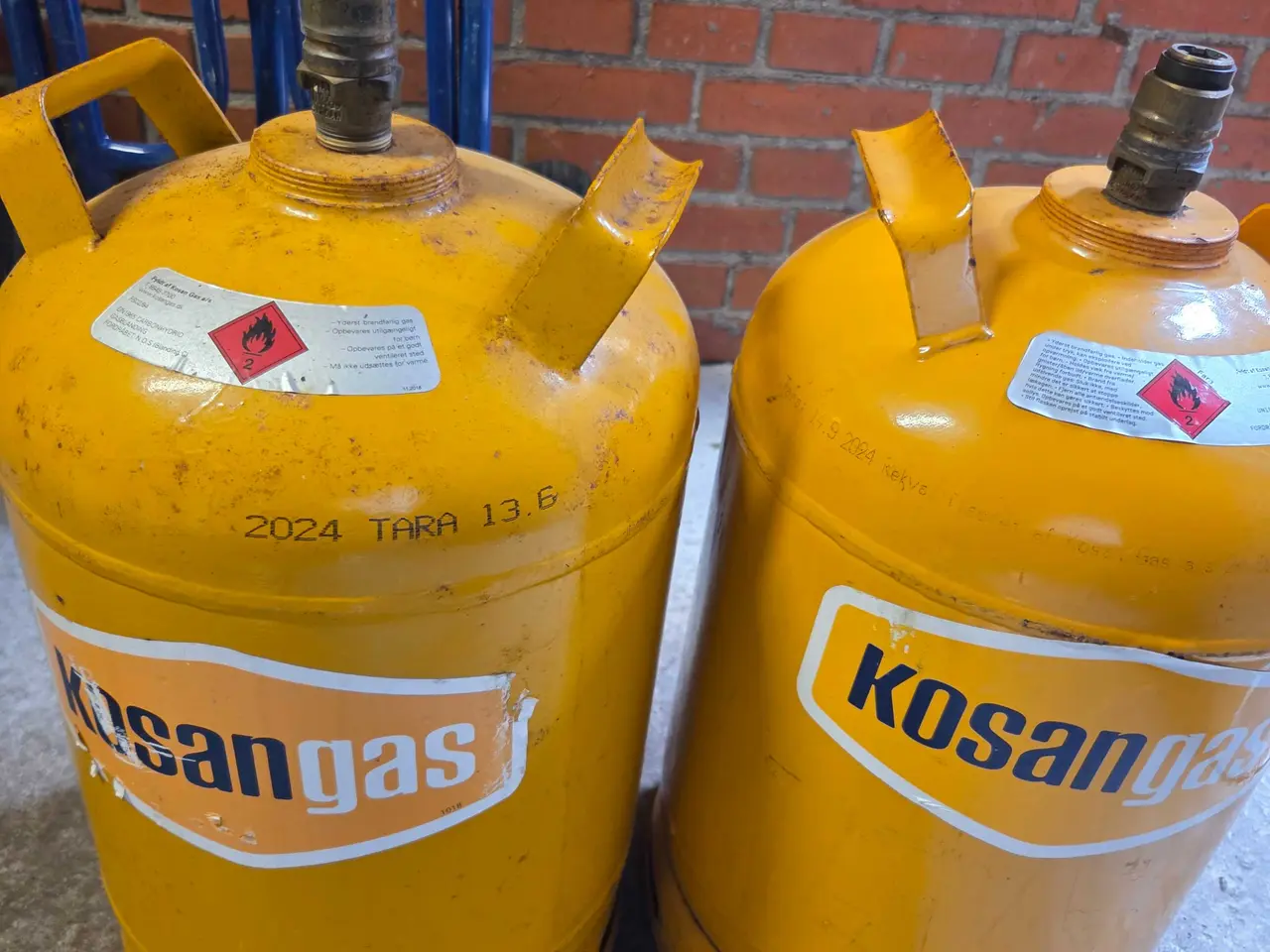 Billede 1 - 2 gasflasker af mærket kosan gas