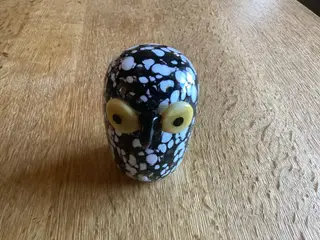 Massiv Glas Ugle fig.H 10 cm